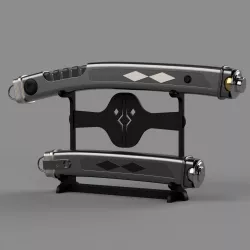 Ahsoka Tano White Lightsabers w. Stand - 3D Print .STL File
