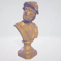 Ajax the Great bust WIREFRAME VORONOI WIREMESH MESH