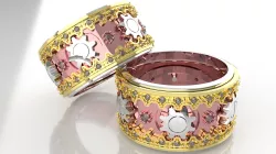 Anti Stress Gold Ring Rotating ring 3D print model