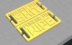 Born to Shit - Forced to Wipe (Molle Tag)
