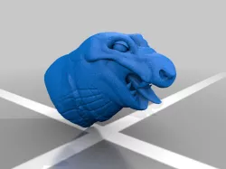 Cartoon dragon head