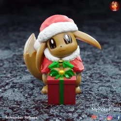 Christmas Eevee - presupported figure