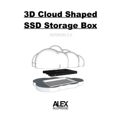 Cloud Shaped 3D Printed SSD Cold Storage Box