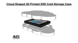 Cloud Shaped 3D Printed SSD Cold Storage Case
