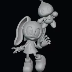Cream and Chao Sonic Figure