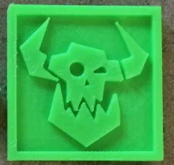 Custom Space Ork Icon Extrusion