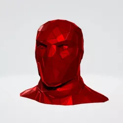 Deadpool bust WIREFRAME VORONOI WIREMESH MESH