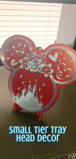 Disney Tier Tray Mickey Head Decor with Stand