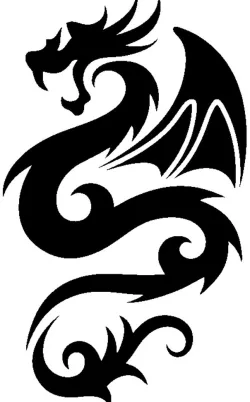 Dragon stencil 10