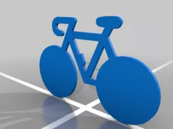 Extruded 2D Bicycle/ Bike Decoration for 3D-printing