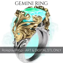 Gemini Ring - D&D Prop - PRESUPPORTED