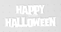 Happy Halloween Sign, Words, 2D Art, 3D Words, Wall Art