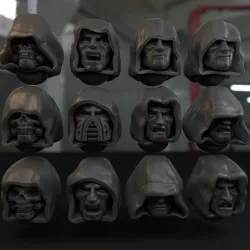 Hooded Faces and Skulls for Space Knights
