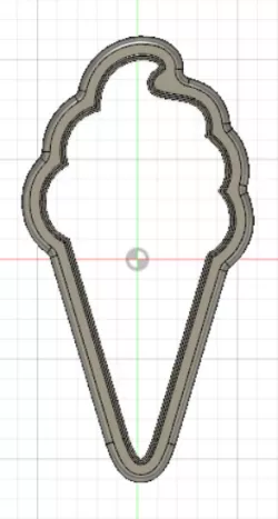 ice cream COOKIE CUTTER FORM - 10CM ( 3.93 INCH)