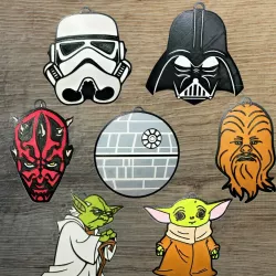 Lot 7 Disney Star Wars ornaments