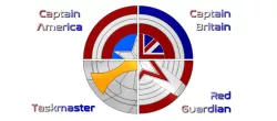 Marvel Shields | Captain America | Taskmaster | Red Guardian | Captain Britain | By CC3D