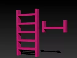 metaverso shelves pink .glb