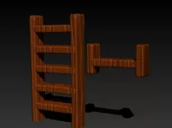 metaverso wood shelves .glb