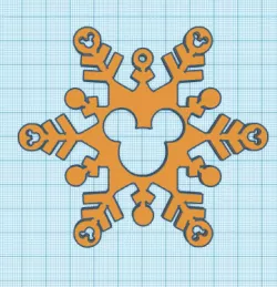 Mickey Disney Snowflake Ornament