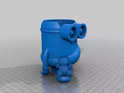 Minion stone age (bob and tim) planter
