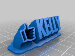 My Customized Sweeping 2-line name plate (text)