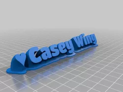 My Customized Sweeping 2-line name plate (text)