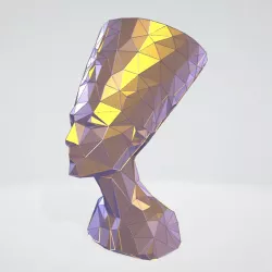 Nefertiti WIREFRAME VORONOI WIREMESH MESH