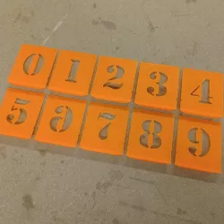 Numbers stencils