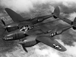 P-38 Lightning but it is blocky
