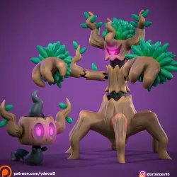 phantump and  trevenant pokemon