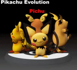 Pikachu Evolution- FAN ART - POKÉMON FIGURINE - 3D PRINT MODELHERACROSS