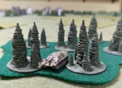 Pine tree terrain for 6mm, 10mm wargaming