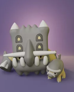 Pokemon - Shieldon and Bastiodon