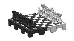 Portable Magnetic Chessboard 3D Print