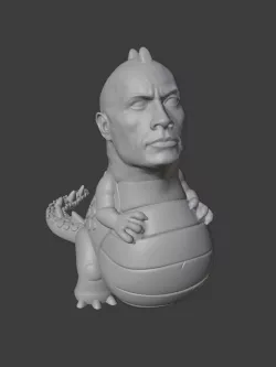 Rockodile (The Rock + Crocodile Mashup) - No Supports