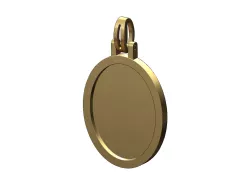 Simple oval pendant 3D print model