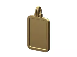 Simple rectangular memory picture pendant 3D print model