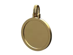 Simple round memory picture pendant 3D print model