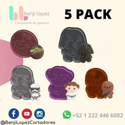 STARWARS 5 PACK COOKIE CUTTER