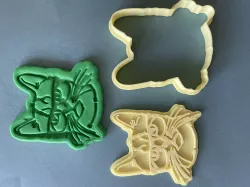 Tabby cat in glasses cookie cutter