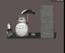 Totoro pencilholder scene.