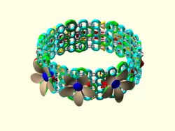 Toys for girls - bracelet v2 - customizable OpenScad CSV