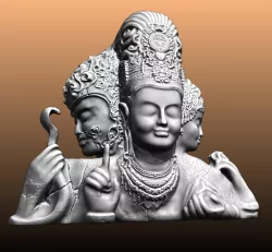 Trimurti figurine (HQ for 3D print)