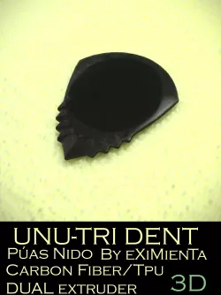 UNU-DENT / UNU-TRI DENT by eXiMenTaTing Guitar Weave Dual Extruder Carbon Fiber