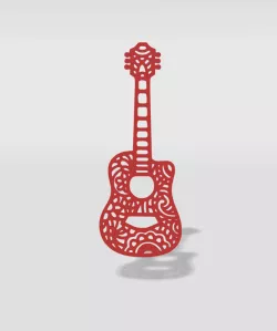 wall decor zentangle guitar