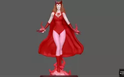 WANDA SCARLET WITCH HALLOWEEN COSTUME FROM MARVEL MCU DRAMA WANDA VISION CHARACTER
