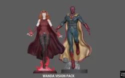 WANDA VISON PACK SCARLET WITCH FROM MARVEL MCU DRAMA WANDA VISION CHARACTER