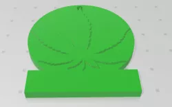 Weed Keychain Dog Plate