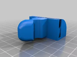 Angled pin for spring snap catch