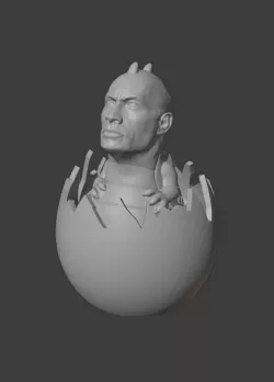 Baby Rockodile (The Rock + Crocodile + Egg Shell)